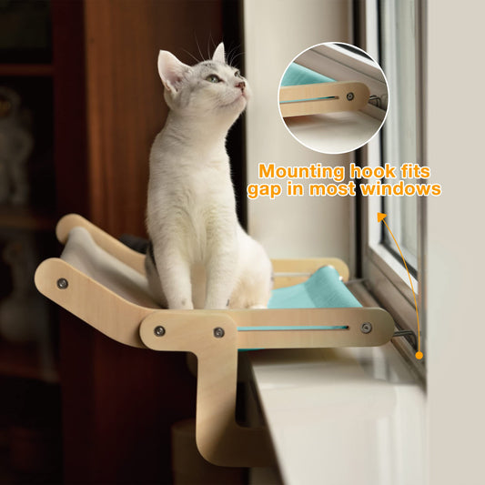 Sturdy Wooden Cat Window Perch